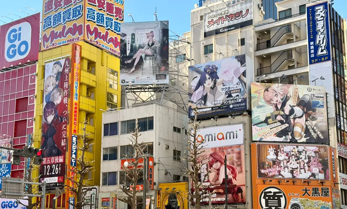 Daytype cityscape, the main drag in Akihabara, Tokyo, Japan